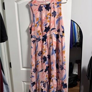 Floral Sleeveless Pink J Crew Dress